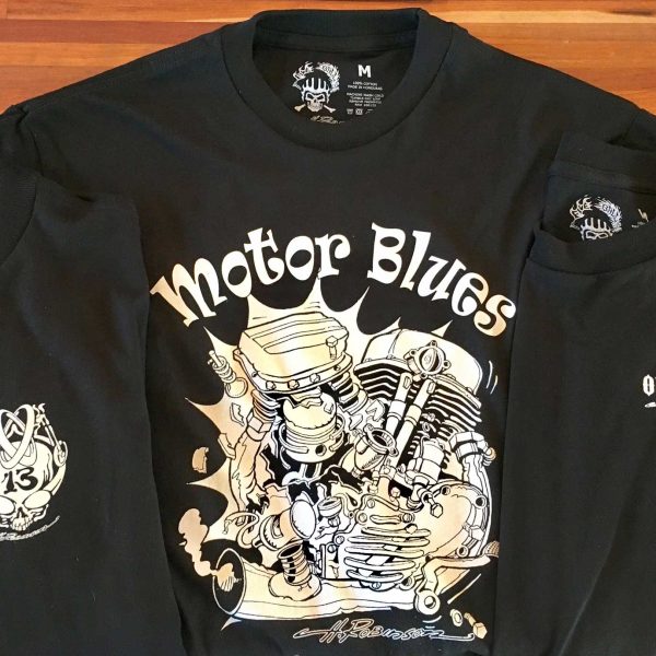 MOTOR BLUES TEE BY HAL ROBINSON