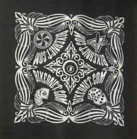 REAL BIKERNET BANDANAS: BLACK AND ORANGE